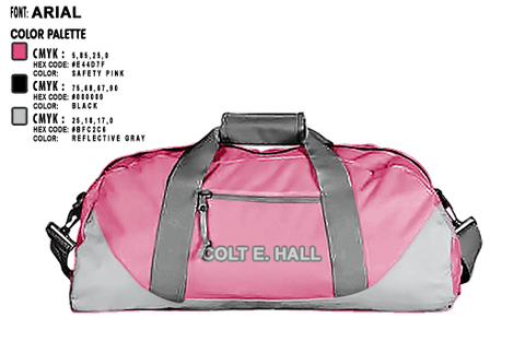 Duffle Bag, COLT E. HALL, , Teamtime, Team time, sublimation, custom sports apparel, team uniforms, spirit wear, spiritwear, sports uniforms, custom shirts, team store, custom team store, fundraiser sports, apparel fundraiser