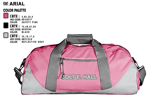 Duffle Bag, COLT E. HALL, , Teamtime, Team time, sublimation, custom sports apparel, team uniforms, spirit wear, spiritwear, sports uniforms, custom shirts, team store, custom team store, fundraiser sports, apparel fundraiser