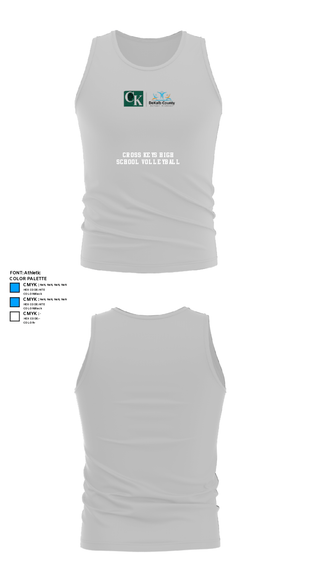 Tank Top, Cross Keys High School Volleyball, Women's Volleyball, Teamtime, Team time, sublimation, custom sports apparel, team uniforms, spirit wear, spiritwear, sports uniforms, custom shirts, team store, custom team store, fundraiser sports, apparel fundraiser