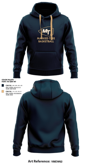 Hoodie, Marked Tree High School Basketball, Men's Basketball, Teamtime, Team time, sublimation, custom sports apparel, team uniforms, spirit wear, spiritwear, sports uniforms, custom shirts, team store, custom team store, fundraiser sports, apparel fundraiser