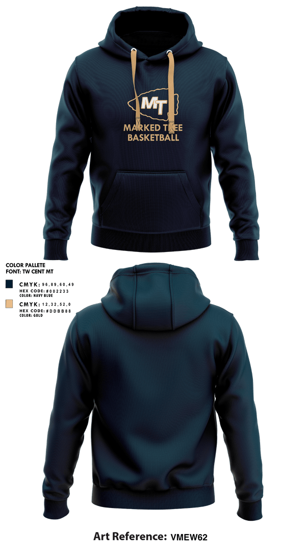 Hoodie, Marked Tree High School Basketball, Men's Basketball, Teamtime, Team time, sublimation, custom sports apparel, team uniforms, spirit wear, spiritwear, sports uniforms, custom shirts, team store, custom team store, fundraiser sports, apparel fundraiser