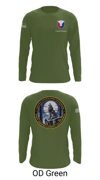 Long Sleeve Performance Shirt, USAG Fort Hunter Liggett, Army, Teamtime, Team time, sublimation, custom sports apparel, team uniforms, spirit wear, spiritwear, sports uniforms, custom shirts, team store, custom team store, fundraiser sports, apparel fundraiser
