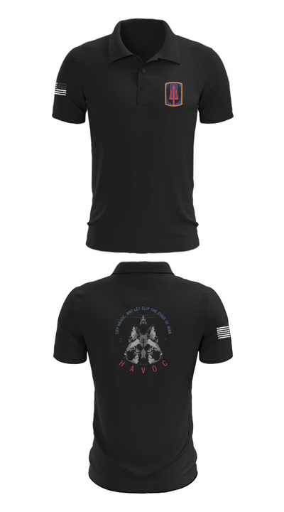 1-169th E Company 39061427 Short Sleeve Performance Polo - 26