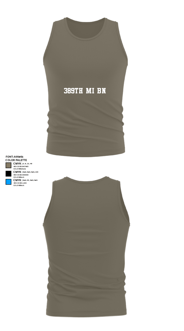 Tank Top, 389th MI BN, Army, Teamtime, Team time, sublimation, custom sports apparel, team uniforms, spirit wear, spiritwear, sports uniforms, custom shirts, team store, custom team store, fundraiser sports, apparel fundraiser