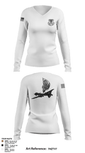 12th AMU 2414414 Women's Long Sleeve V-neck Shirt -1 2