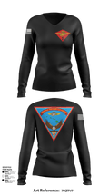 Marine Air Group 24 32391498 Women's Long Sleeve V-neck Shirt -1 123