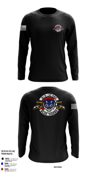 Delta Troop 3-17 CAV 34890879 Long Sleeve Performance Shirt - 6