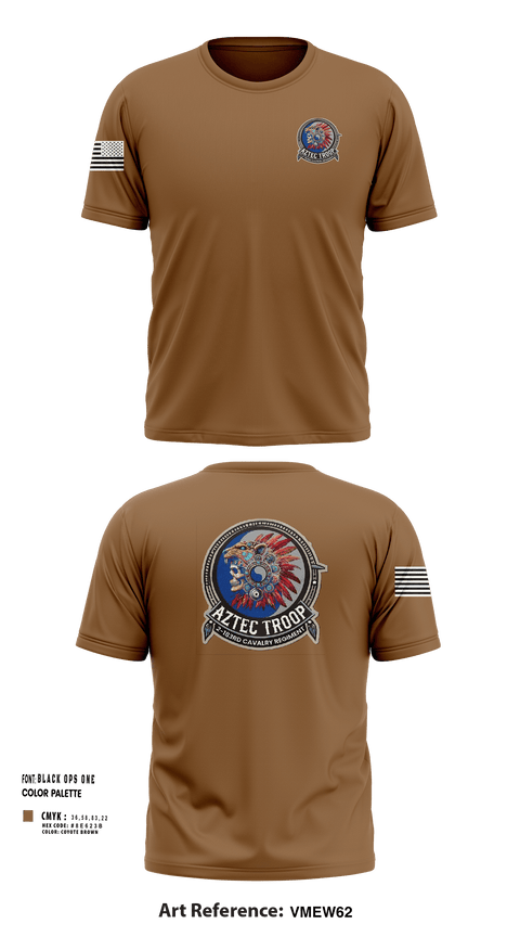 Short Sleeve Performance Shirt, A Trp 2/183d CAV, National Guard, Teamtime, Team time, sublimation, custom sports apparel, team uniforms, spirit wear, spiritwear, sports uniforms, custom shirts, team store, custom team store, fundraiser sports, apparel fundraiser