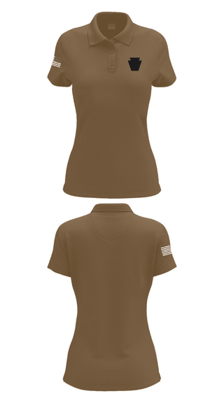 Womens Short Sleeve Performance Polo, Blackout, National Guard, Teamtime, Team time, sublimation, custom sports apparel, team uniforms, spirit wear, spiritwear, sports uniforms, custom shirts, team store, custom team store, fundraiser sports, apparel fundraiser