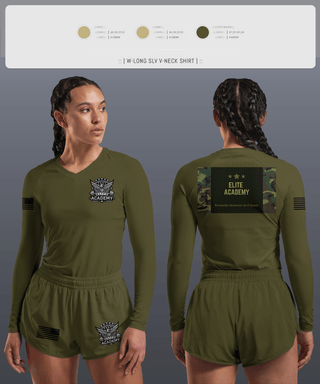 Womens Long Sleeve Vneck Shirt, ELITE SQUAD, Cross Country, Teamtime, Team time, sublimation, custom sports apparel, team uniforms, spirit wear, spiritwear, sports uniforms, custom shirts, team store, custom team store, fundraiser sports, apparel fundraiser