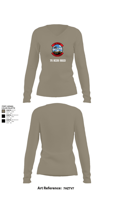 75 HCOS SGGD 45725034 Women's Long Sleeve V-neck Shirt -1 62
