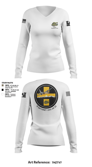 Womens Long Sleeve Vneck Shirt, , Army, Teamtime, Team time, sublimation, custom sports apparel, team uniforms, spirit wear, spiritwear, sports uniforms, custom shirts, team store, custom team store, fundraiser sports, apparel fundraiser