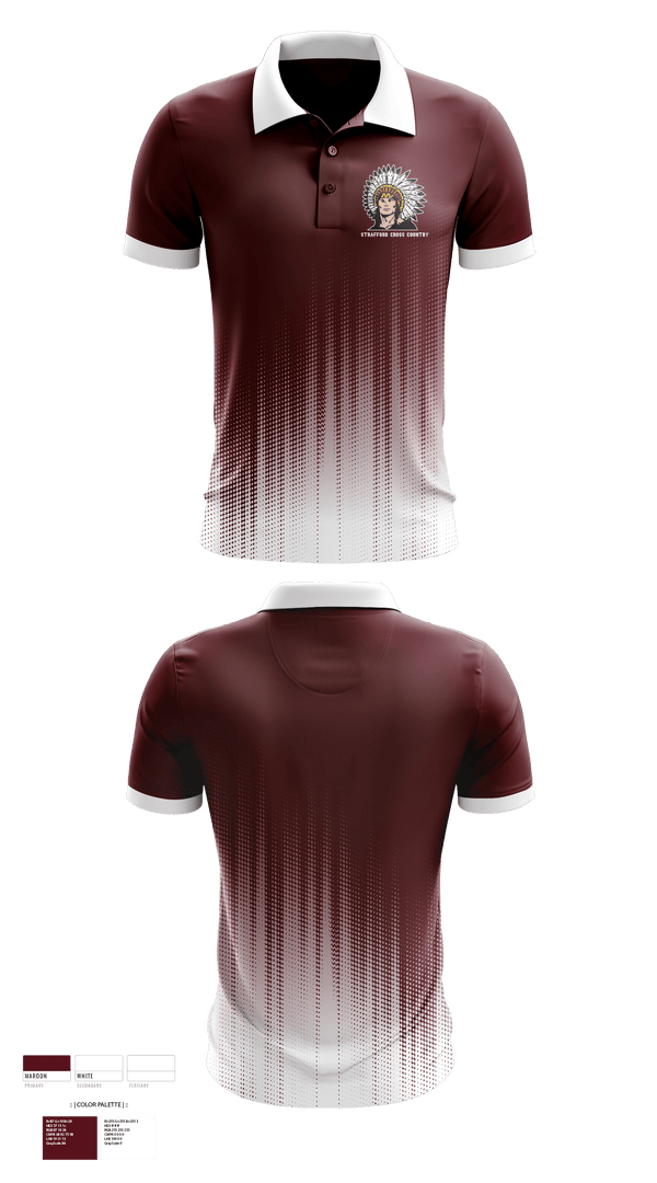Short Sleeve Performance Polo, Strafford High School Cross Country, Cross Country, Teamtime, Team time, sublimation, custom sports apparel, team uniforms, spirit wear, spiritwear, sports uniforms, custom shirts, team store, custom team store, fundraiser sports, apparel fundraiser