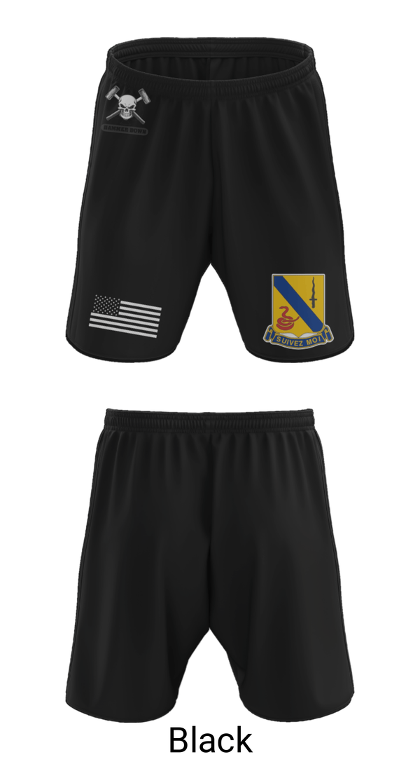 Athletic Shorts With Pockets, 2-14 CAV ACE HIGH, Army, Teamtime, Team time, sublimation, custom sports apparel, team uniforms, spirit wear, spiritwear, sports uniforms, custom shirts, team store, custom team store, fundraiser sports, apparel fundraiser