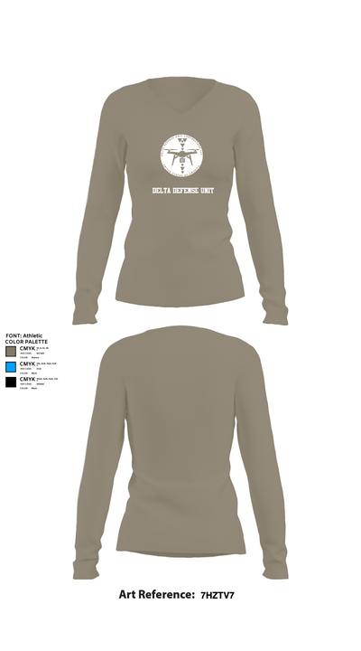 Delta Defense Unit 32292143 Women's Long Sleeve V-neck Shirt - 59