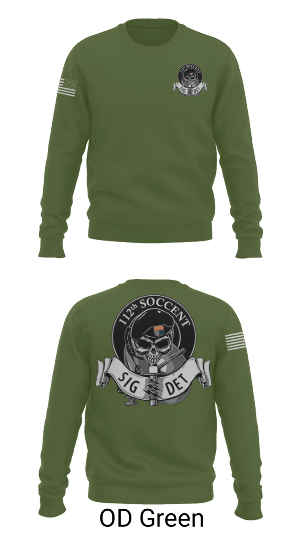 Crew Neck Sweatshirt, 112 SOCCENT SIGDET, Army, Teamtime, Team time, sublimation, custom sports apparel, team uniforms, spirit wear, spiritwear, sports uniforms, custom shirts, team store, custom team store, fundraiser sports, apparel fundraiser