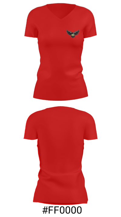 Cheney High School Tennis 93261461 Women's Short Sleeve V-neck Shirt - 21