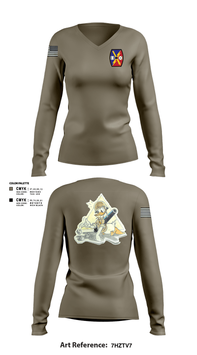 222nd 96805747 Women's Long Sleeve V-neck Shirt - 2