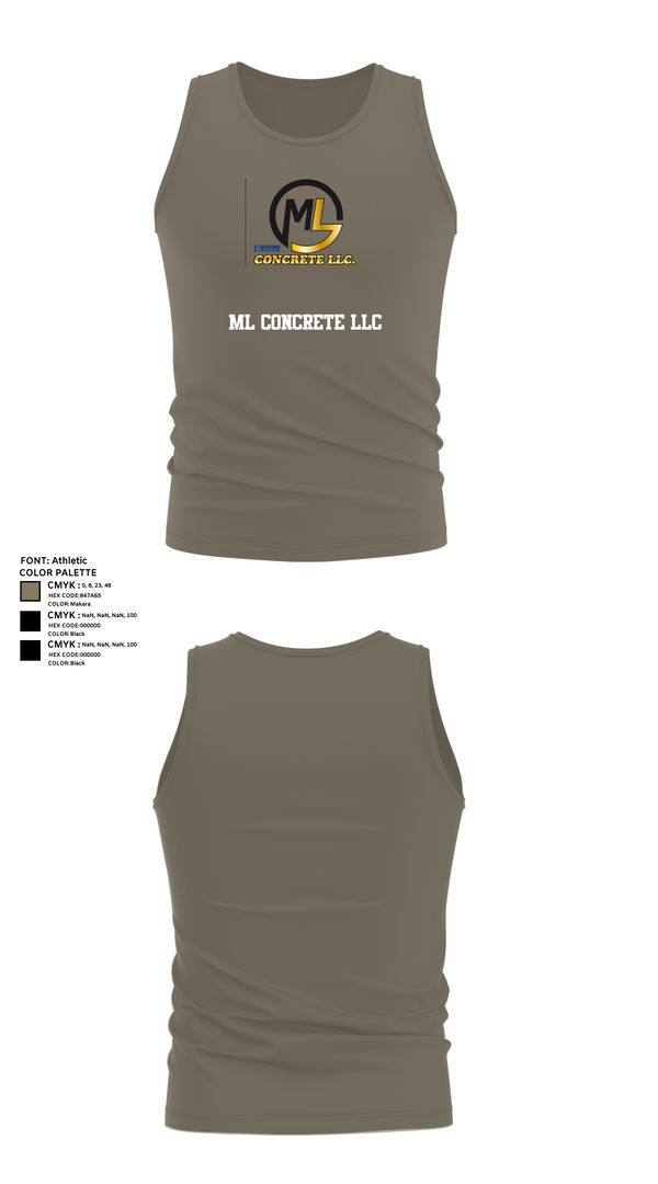 Tank Top, ML concrete Llc, , Teamtime, Team time, sublimation, custom sports apparel, team uniforms, spirit wear, spiritwear, sports uniforms, custom shirts, team store, custom team store, fundraiser sports, apparel fundraiser