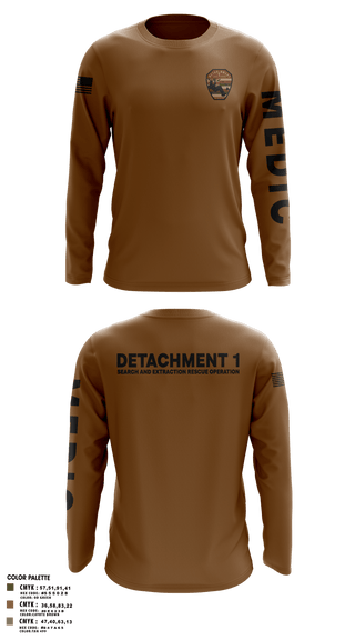Long Sleeve Performance Shirt, Detachment 1, Air Force, Teamtime, Team time, sublimation, custom sports apparel, team uniforms, spirit wear, spiritwear, sports uniforms, custom shirts, team store, custom team store, fundraiser sports, apparel fundraiser