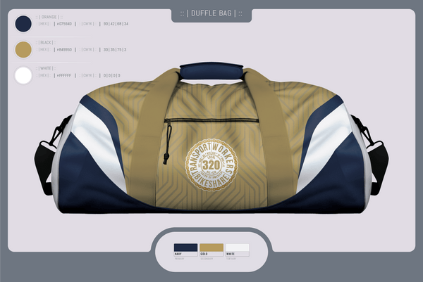 Duffle Bag, TWU Local 320, , Teamtime, Team time, sublimation, custom sports apparel, team uniforms, spirit wear, spiritwear, sports uniforms, custom shirts, team store, custom team store, fundraiser sports, apparel fundraiser
