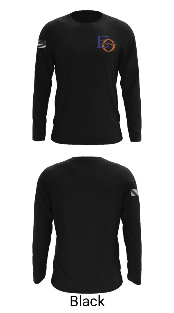 Long Sleeve Performance Shirt, East Orange County Little League, Baseball, Teamtime, Team time, sublimation, custom sports apparel, team uniforms, spirit wear, spiritwear, sports uniforms, custom shirts, team store, custom team store, fundraiser sports, apparel fundraiser