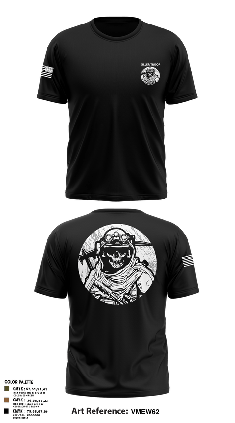 Old School Cotton Feel Shirt, Killer Troop, Army, Teamtime, Team time, sublimation, custom sports apparel, team uniforms, spirit wear, spiritwear, sports uniforms, custom shirts, team store, custom team store, fundraiser sports, apparel fundraiser