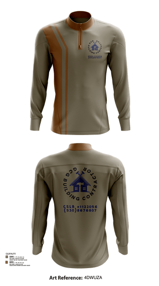 Quarter Zip Jacket, GCG BUILDING CONTRACTOR, , Teamtime, Team time, sublimation, custom sports apparel, team uniforms, spirit wear, spiritwear, sports uniforms, custom shirts, team store, custom team store, fundraiser sports, apparel fundraiser