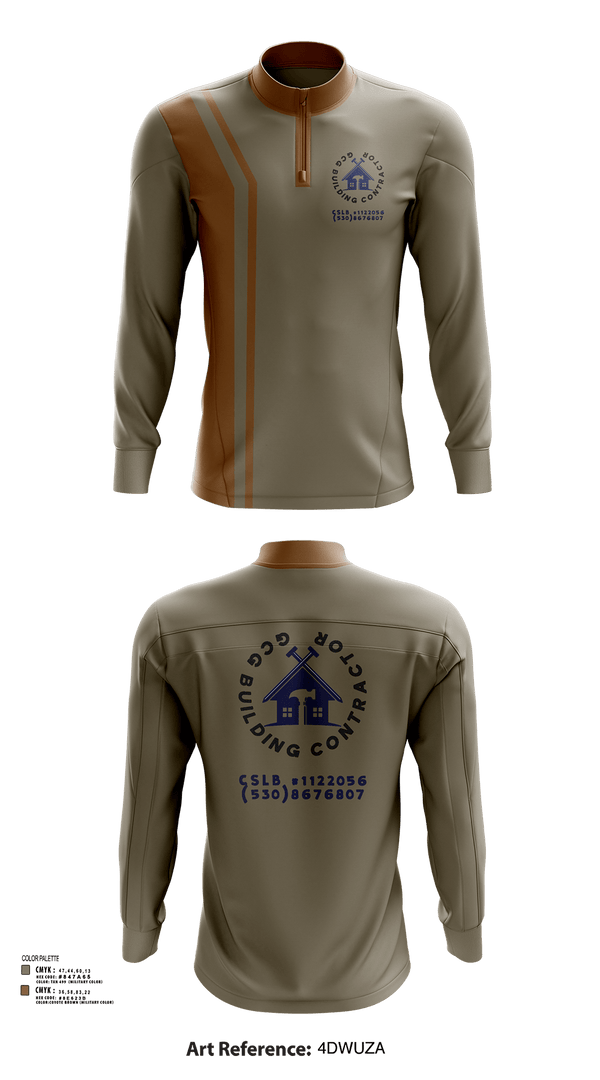 Quarter Zip Jacket, GCG BUILDING CONTRACTOR, , Teamtime, Team time, sublimation, custom sports apparel, team uniforms, spirit wear, spiritwear, sports uniforms, custom shirts, team store, custom team store, fundraiser sports, apparel fundraiser