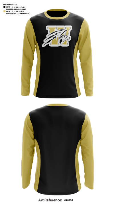 Winchester Community High School Basketball 13003432  Long Sleeve Shooting Shirt - 41