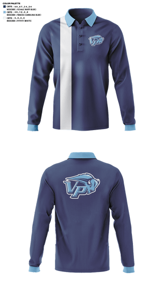 Long Sleeve Performance Polo, Vista Peak Preparatory Golf, Golf, Teamtime, Team time, sublimation, custom sports apparel, team uniforms, spirit wear, spiritwear, sports uniforms, custom shirts, team store, custom team store, fundraiser sports, apparel fundraiser