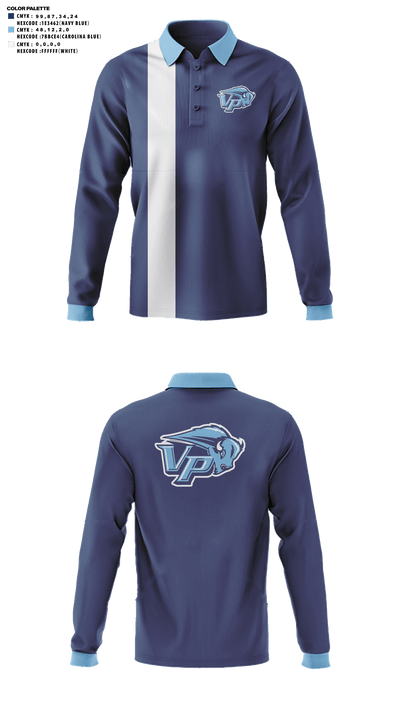 Vista Peak Preparatory Golf 18204582 Long Sleeve Performance Polo - 41