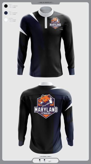 Quarter Zip Jacket, Maryland Strikers, Men's Volleyball, Teamtime, Team time, sublimation, custom sports apparel, team uniforms, spirit wear, spiritwear, sports uniforms, custom shirts, team store, custom team store, fundraiser sports, apparel fundraiser