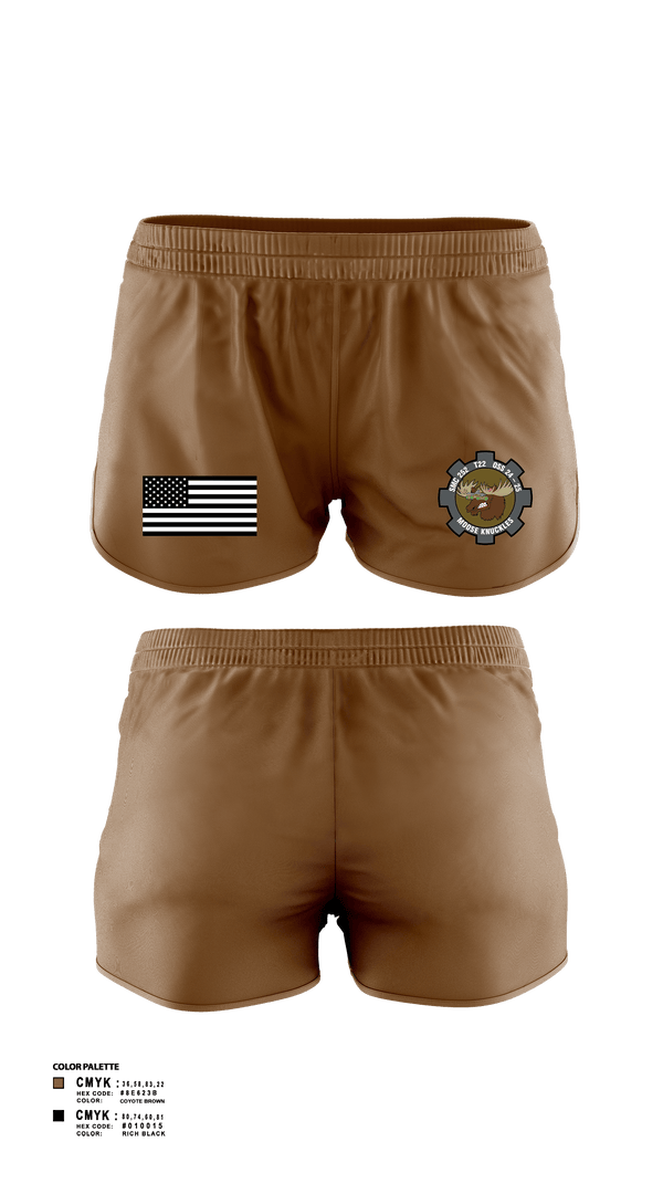 Women's Shorts, Moose Knuckles, Army, Teamtime, Team time, sublimation, custom sports apparel, team uniforms, spirit wear, spiritwear, sports uniforms, custom shirts, team store, custom team store, fundraiser sports, apparel fundraiser