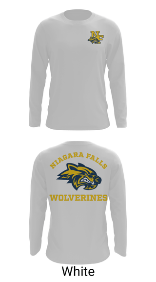 Long Sleeve Performance Shirt, Niagara Falls High School Cheer, Cheer, Teamtime, Team time, sublimation, custom sports apparel, team uniforms, spirit wear, spiritwear, sports uniforms, custom shirts, team store, custom team store, fundraiser sports, apparel fundraiser