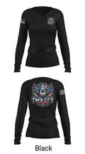 Twin City Overhead Door 66007785 Women's Long Sleeve V-neck Shirt - 35