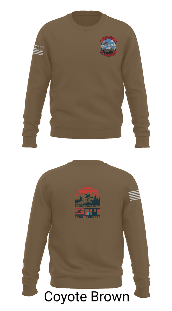 Crew Neck Sweatshirt, 75 HCOS SGGD, Air Force, Teamtime, Team time, sublimation, custom sports apparel, team uniforms, spirit wear, spiritwear, sports uniforms, custom shirts, team store, custom team store, fundraiser sports, apparel fundraiser