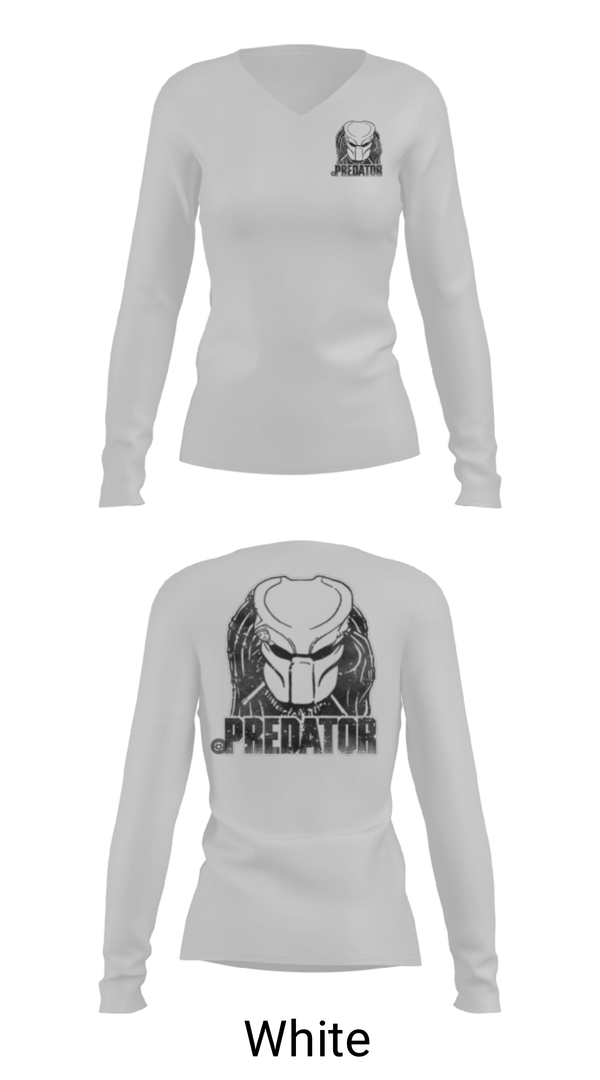 Women's Long Sleeve Vneck Shirt, Predators, Men's Basketball, Teamtime, Team time, sublimation, custom sports apparel, team uniforms, spirit wear, spiritwear, sports uniforms, custom shirts, team store, custom team store, fundraiser sports, apparel fundraiser
