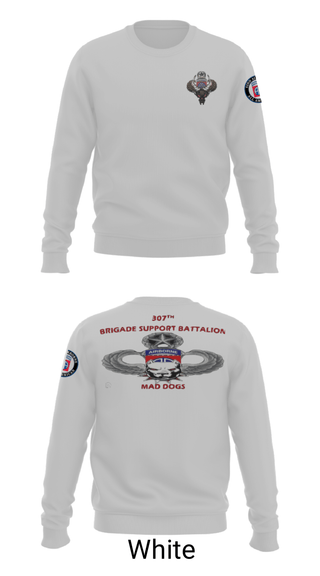 Crew Neck Sweatshirt, 307th bsb, Army, Teamtime, Team time, sublimation, custom sports apparel, team uniforms, spirit wear, spiritwear, sports uniforms, custom shirts, team store, custom team store, fundraiser sports, apparel fundraiser