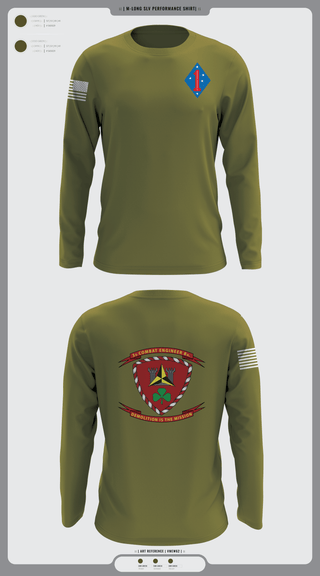 Long Sleeve Performance Shirt, 3rd combat engineering battalion, Marines, Teamtime, Team time, sublimation, custom sports apparel, team uniforms, spirit wear, spiritwear, sports uniforms, custom shirts, team store, custom team store, fundraiser sports, apparel fundraiser