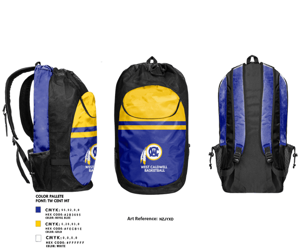 Gear Bag, West Caldwell Women’s Basketball, Women's Basketball, Teamtime, Team time, sublimation, custom sports apparel, team uniforms, spirit wear, spiritwear, sports uniforms, custom shirts, team store, custom team store, fundraiser sports, apparel fundraiser