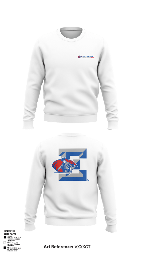 Crew Neck Sweatshirt, Estacado High School Cheer, Cheer, Teamtime, Team time, sublimation, custom sports apparel, team uniforms, spirit wear, spiritwear, sports uniforms, custom shirts, team store, custom team store, fundraiser sports, apparel fundraiser