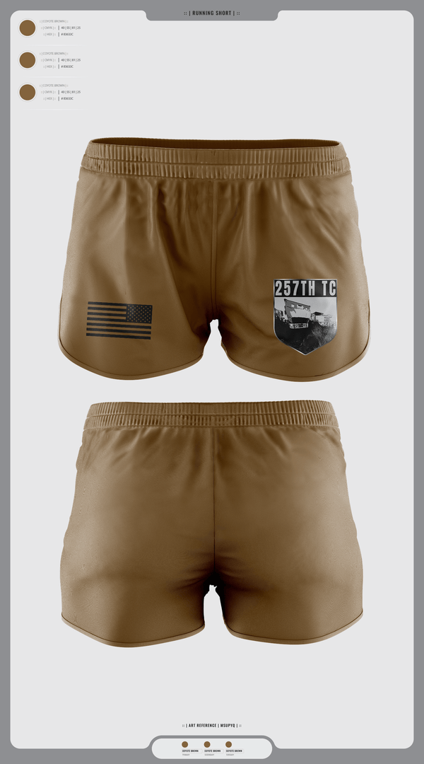 Womens Shorts, 257th TC, Army, Teamtime, Team time, sublimation, custom sports apparel, team uniforms, spirit wear, spiritwear, sports uniforms, custom shirts, team store, custom team store, fundraiser sports, apparel fundraiser