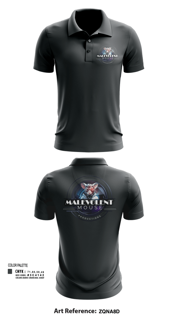 Short Sleeve Performance Polo, Malevolent Mouse Productions, , Teamtime, Team time, sublimation, custom sports apparel, team uniforms, spirit wear, spiritwear, sports uniforms, custom shirts, team store, custom team store, fundraiser sports, apparel fundraiser