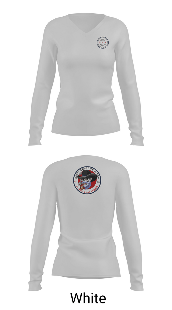 Womens Long Sleeve Vneck Shirt, Dad’s Awesome Blend, , Teamtime, Team time, sublimation, custom sports apparel, team uniforms, spirit wear, spiritwear, sports uniforms, custom shirts, team store, custom team store, fundraiser sports, apparel fundraiser