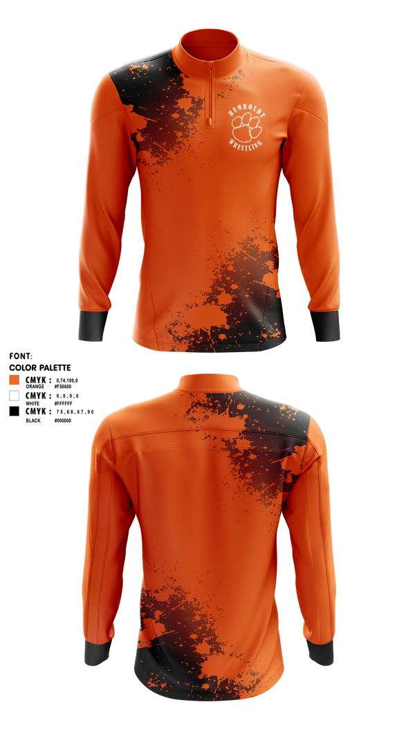 Quarter Zip Jacket, Humboldt Kids Wrestling, Wrestling, Teamtime, Team time, sublimation, custom sports apparel, team uniforms, spirit wear, spiritwear, sports uniforms, custom shirts, team store, custom team store, fundraiser sports, apparel fundraiser