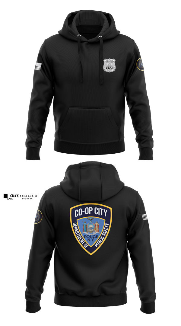 Hoodie, Co-op City Police Department, Police, Teamtime, Team time, sublimation, custom sports apparel, team uniforms, spirit wear, spiritwear, sports uniforms, custom shirts, team store, custom team store, fundraiser sports, apparel fundraiser