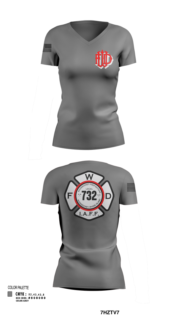 Womens Short Sleeve Vneck Shirt, Woonsocket, Fire Department, Teamtime, Team time, sublimation, custom sports apparel, team uniforms, spirit wear, spiritwear, sports uniforms, custom shirts, team store, custom team store, fundraiser sports, apparel fundraiser