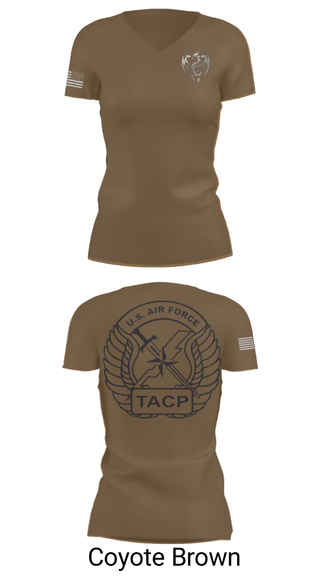 Women's Short Sleeve Vneck Shirt, 18th Air Support Operations Group, Air Force, Teamtime, Team time, sublimation, custom sports apparel, team uniforms, spirit wear, spiritwear, sports uniforms, custom shirts, team store, custom team store, fundraiser sports, apparel fundraiser