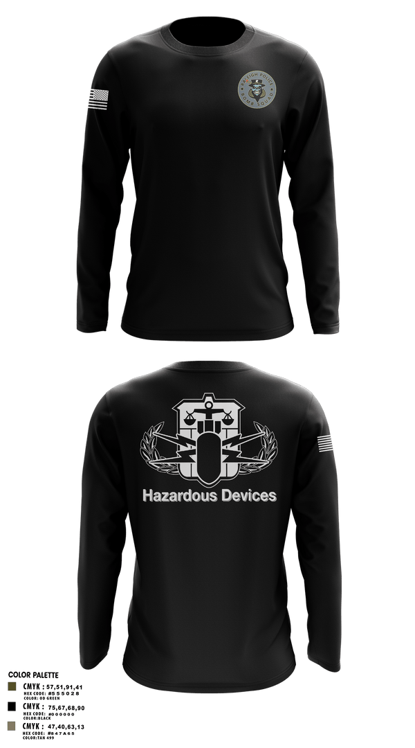 Long Sleeve Performance Shirt, Raleigh Police Bomb Squad, Police, Teamtime, Team time, sublimation, custom sports apparel, team uniforms, spirit wear, spiritwear, sports uniforms, custom shirts, team store, custom team store, fundraiser sports, apparel fundraiser